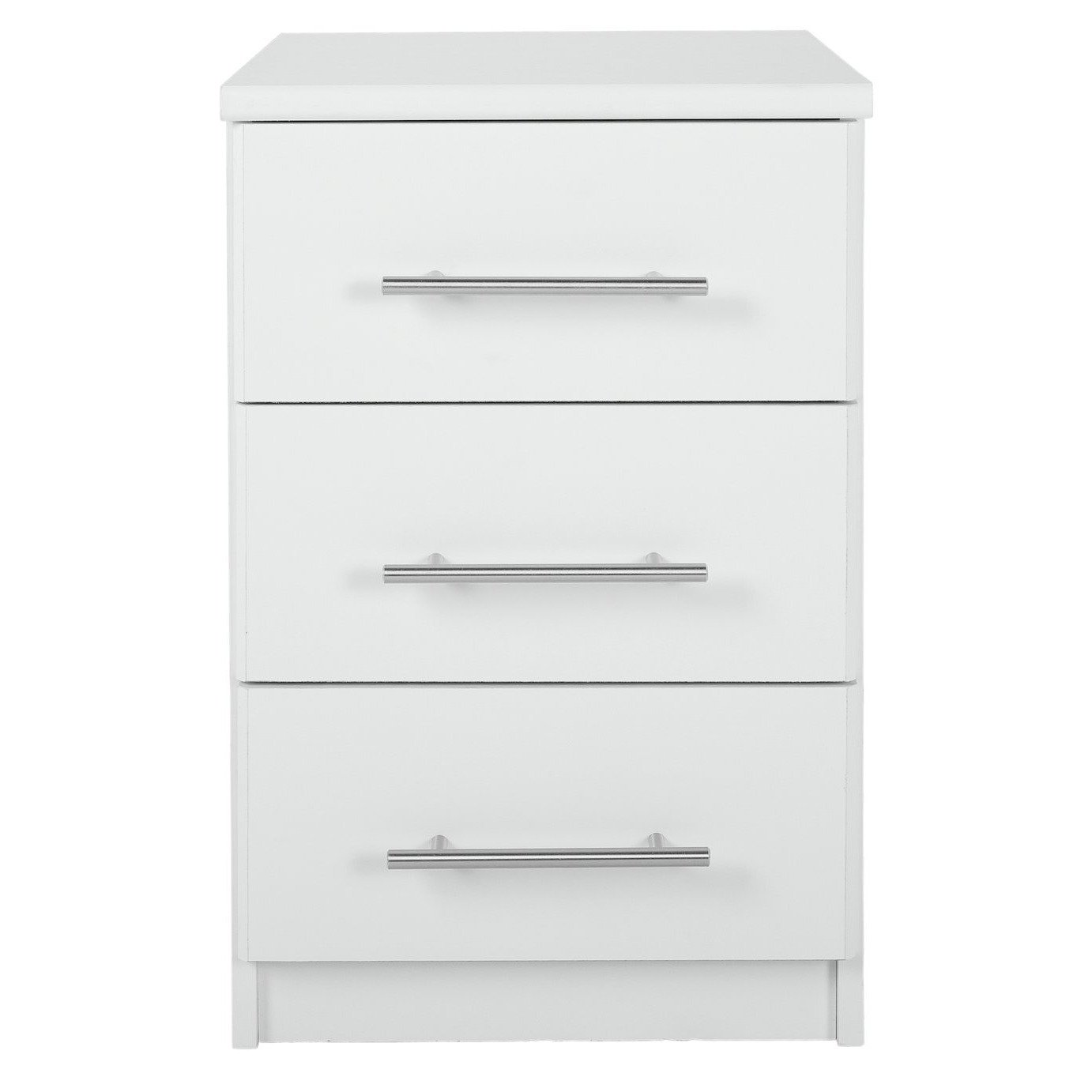 Argos Home Normandy 3 Drawer Bedside Table - White - image 1