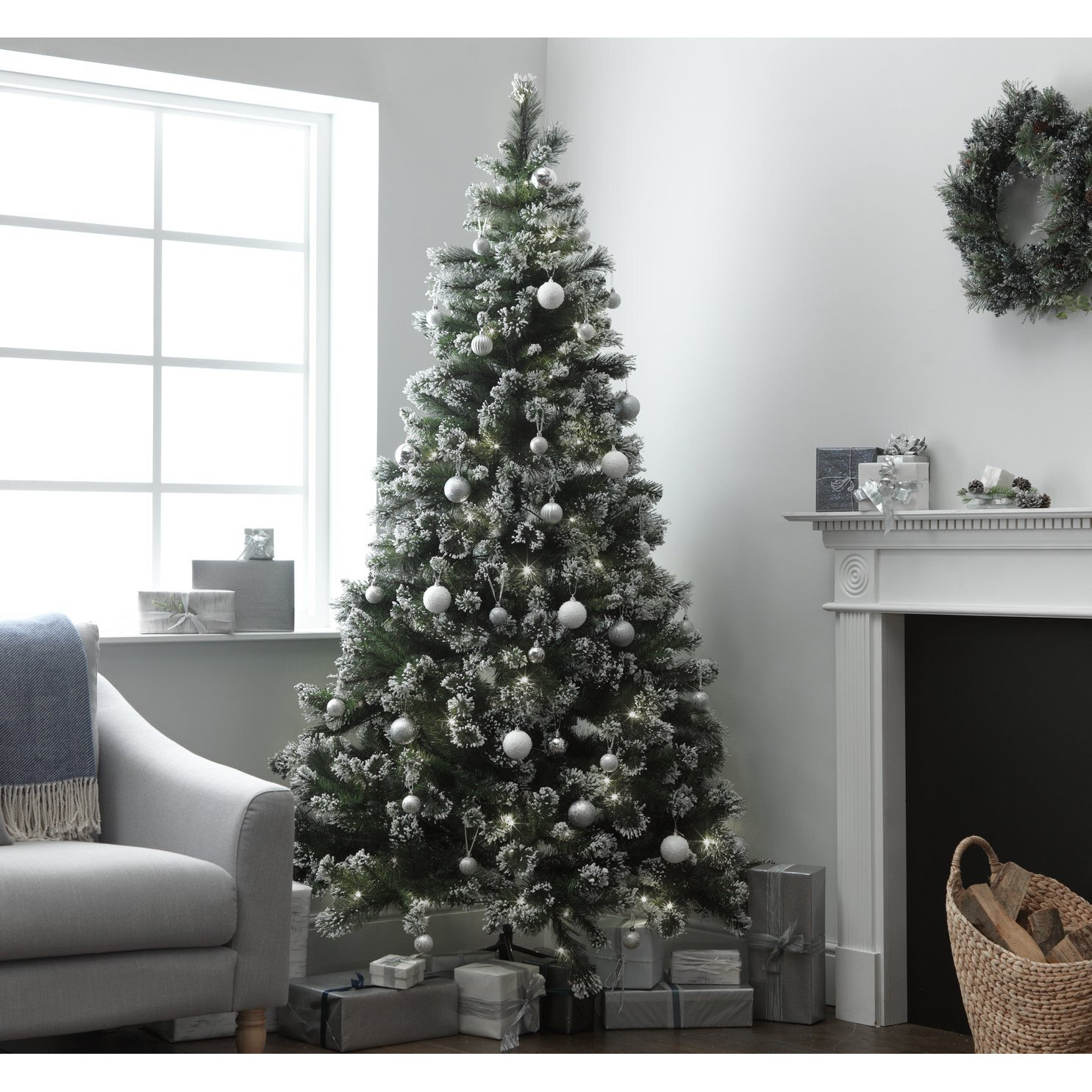 Habitat 7ft Pre lit Snow Tipped Christmas Tree
