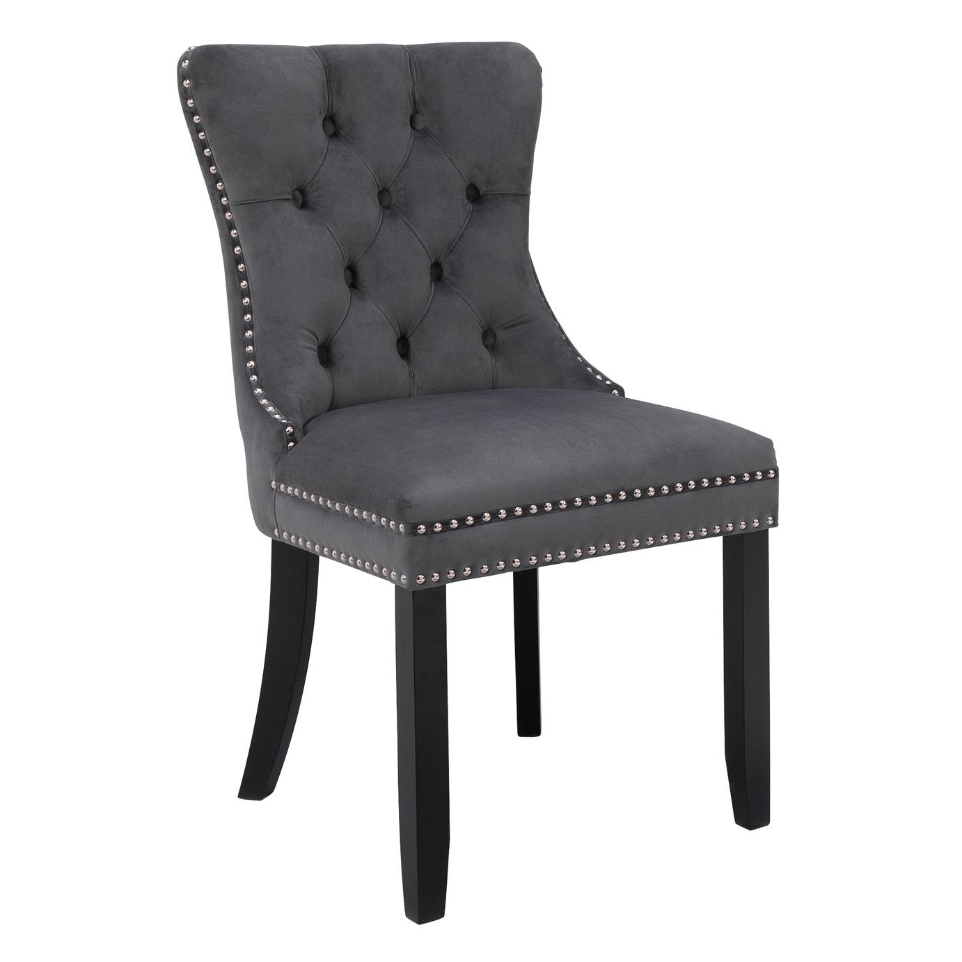 Argos Home Princess Velvet Dining Chair - Charcoal - image 1