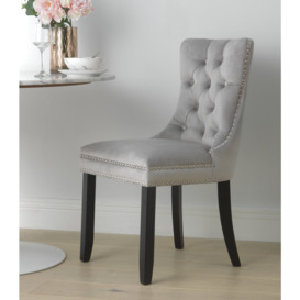 Argos Home Princess Velvet Dining Chair - Charcoal - thumbnail 2