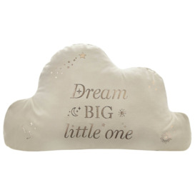 Bambino Cloud Velvet Cushion - White - 35x22cm - thumbnail 1