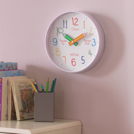 Argos Home Children's Tell the Time Wall Clock - thumbnail 2