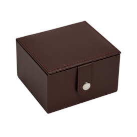 Argos Home Brown Faux Leather Mens Jewellery Box - thumbnail 1