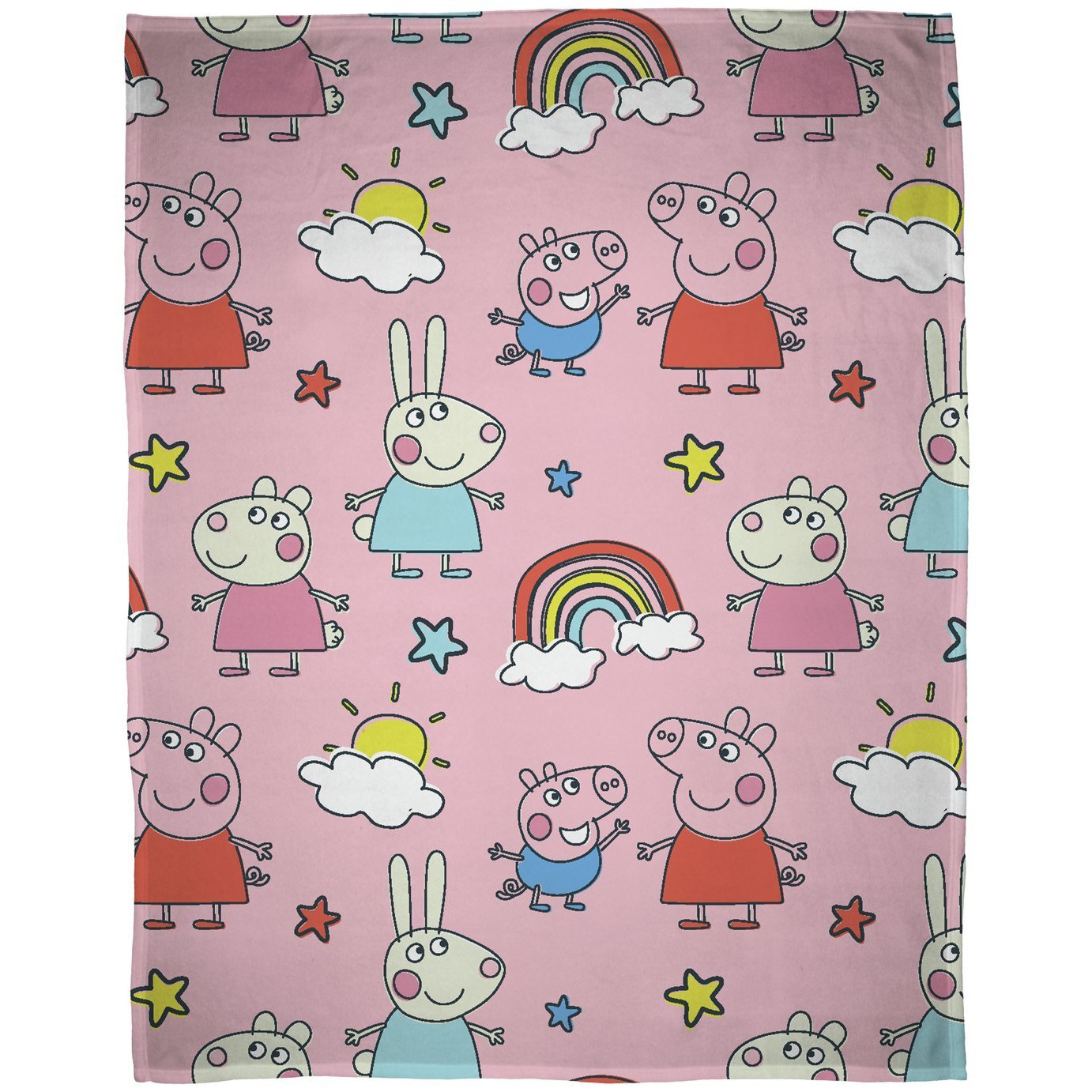 Peppa Pig Kids Throw - Multicoloured - 150X100cm - image 1