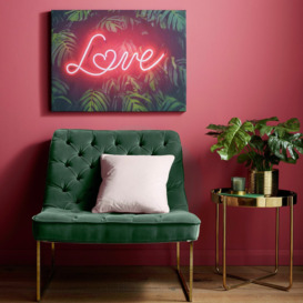 Art for the Home Tropical Neon Love Canvas Wall Art -60x80cm - thumbnail 2