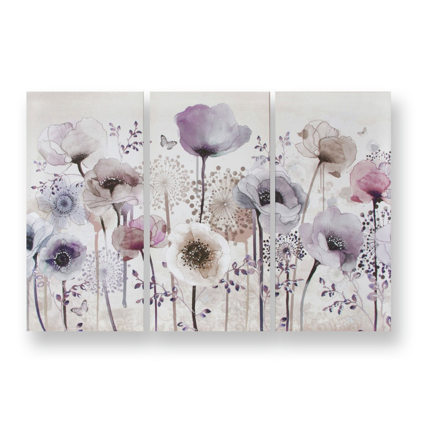 Art for the Home Classic Poppy Canvas Gallery Set - 30x60cm - image 1