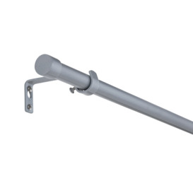 Argos Home Extendable Stopper Metal Curtain Pole - Silver - thumbnail 2