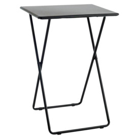 Habitat Airo Metal Folding Table - Black - thumbnail 1