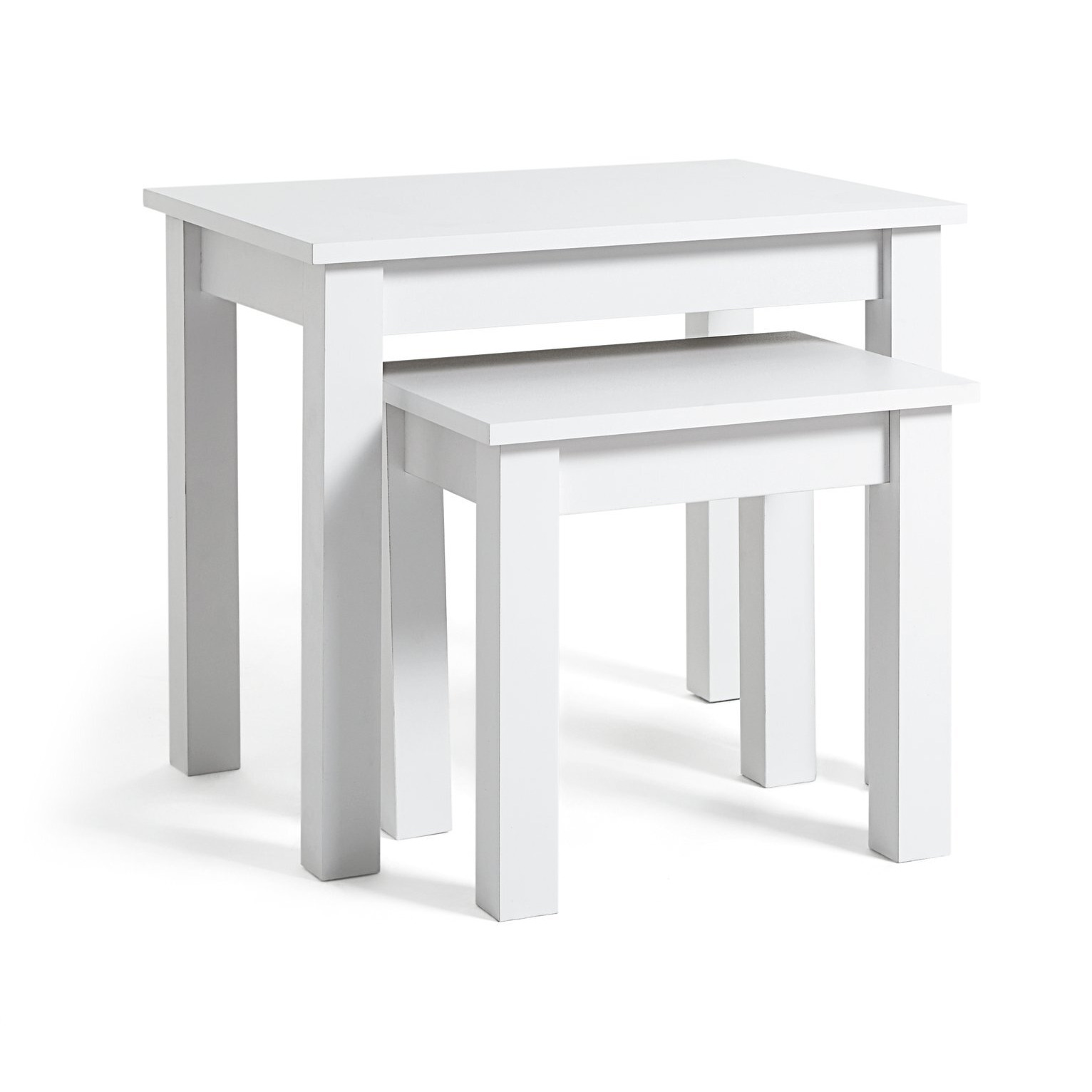 Argos Home Nest of 2 Tables - White - image 1