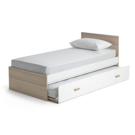Habitat Melby Single Trundle Bed with 2 Mattress -White - thumbnail 2