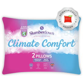 Slumberdown Climate Comfort Control Medium Pillow - 2 Pack - thumbnail 1