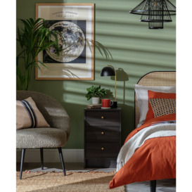 Argos Home Malibu 3 Drawer Bedside Table - Black Brown - thumbnail 2