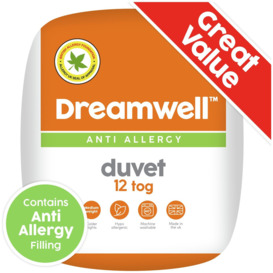 Dreamwell Anti Allergy 12 Tog Duvet - Kingsize - thumbnail 1
