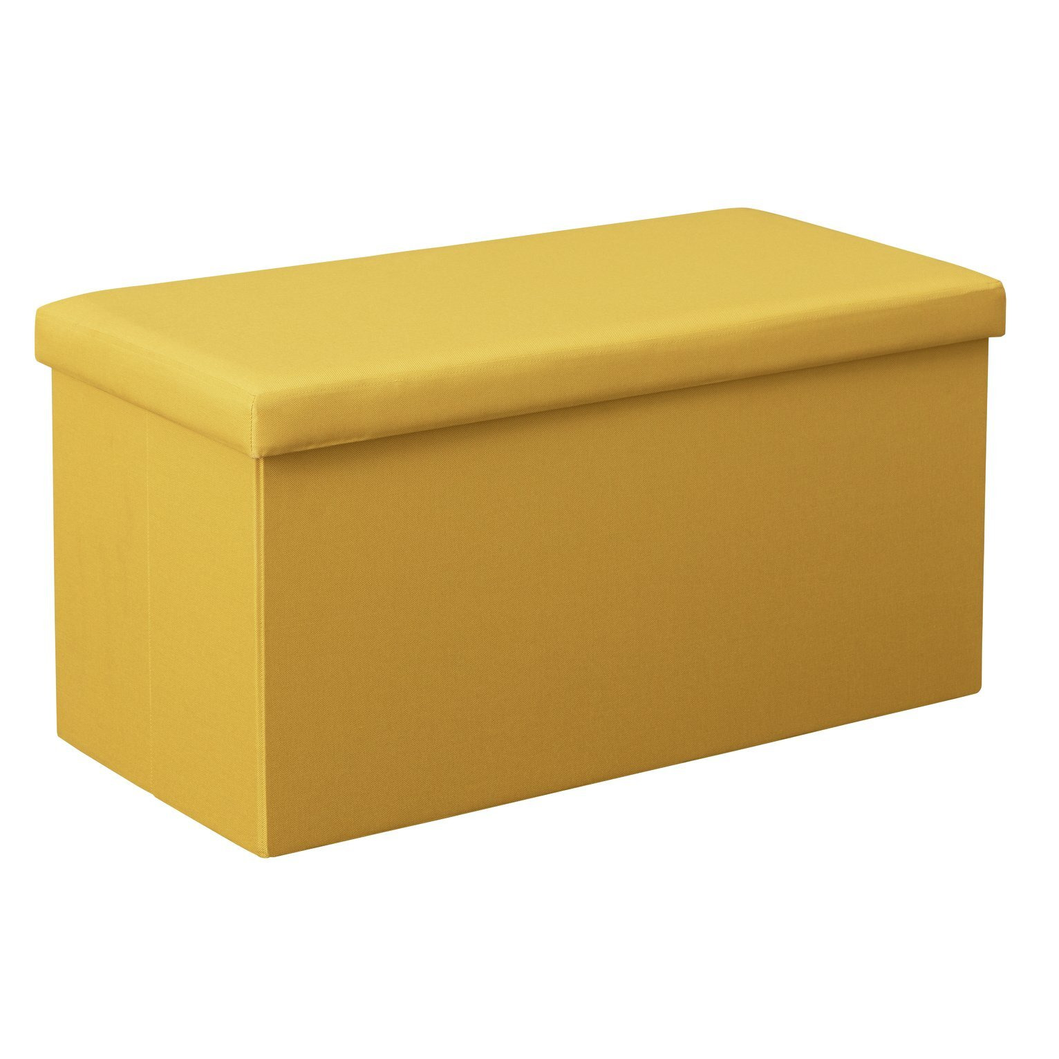 Argos Home Bennett Medium Fabric Ottoman - Mustard