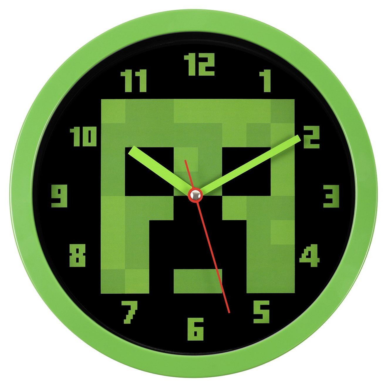 Minecraft Kids Wall Clock - Green - image 1
