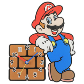 Super Mario Kids Wall Clock - Multicoloured - thumbnail 1