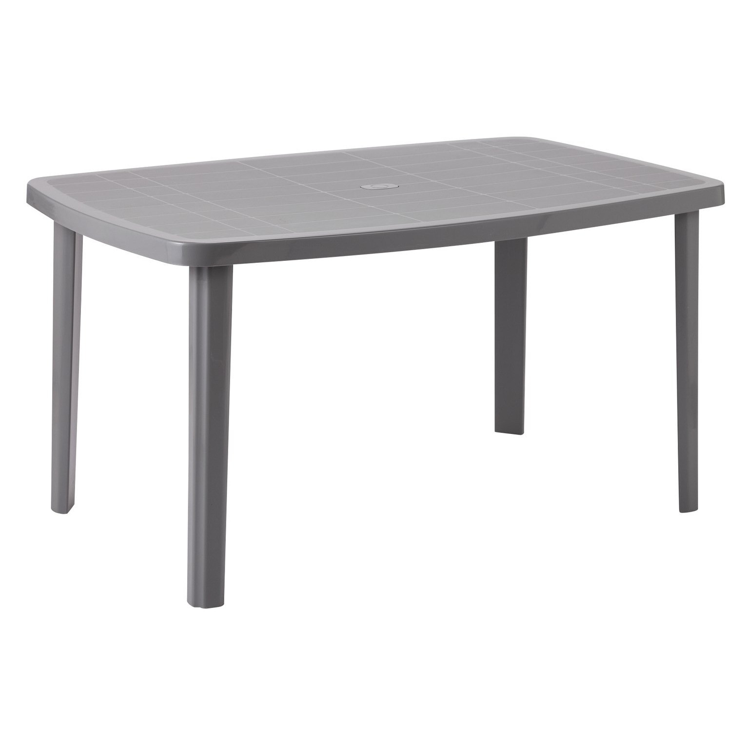Argos Home 6 Seater Rectangular Plastic Garden Table - Grey - image 1