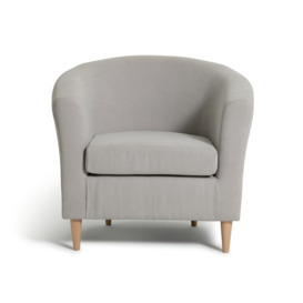 Habitat Fabric Tub Chair - Grey - thumbnail 1