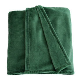 Argos Home Fleece Throw - Green - 125X150cm - thumbnail 1