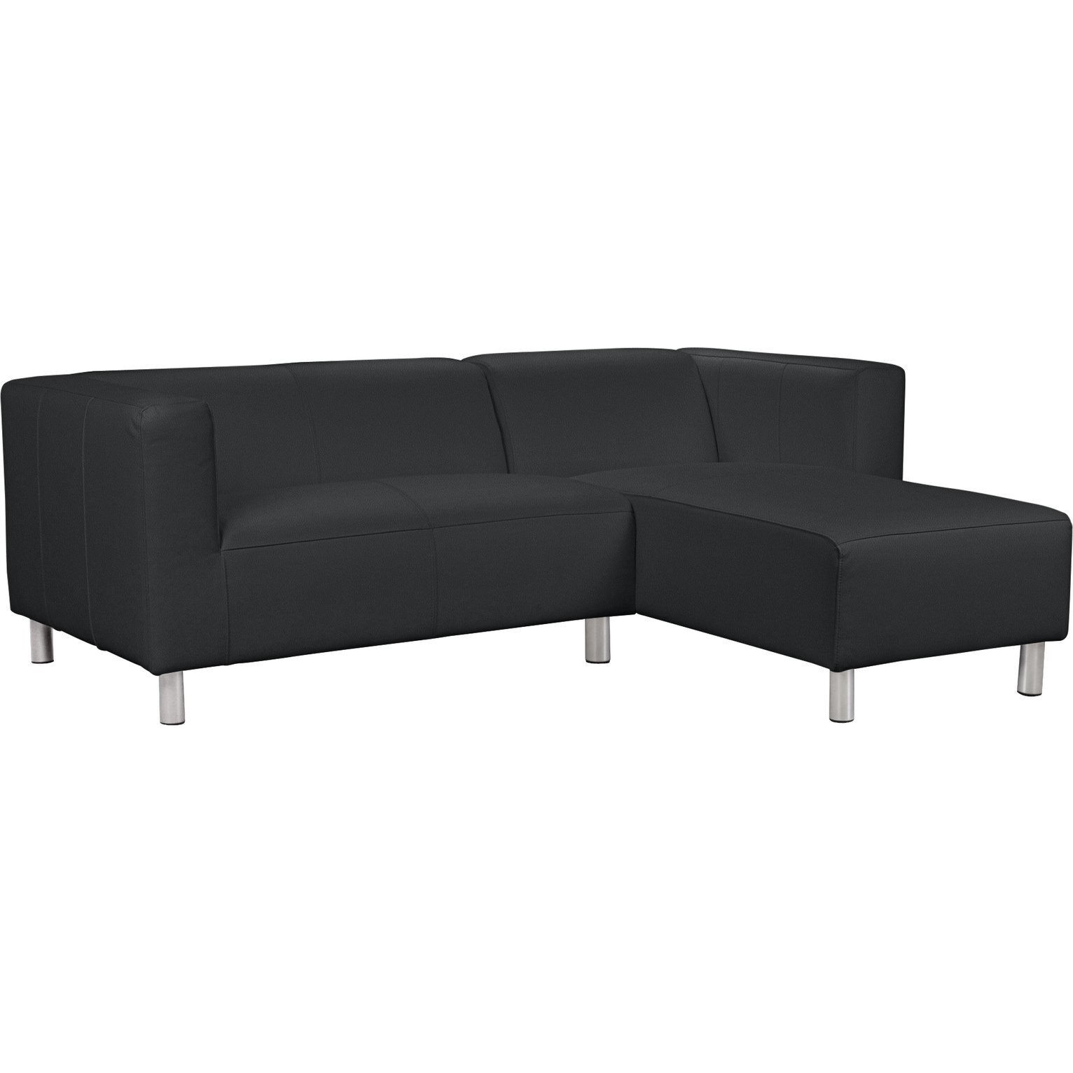 Argos Home Moda Right Hand Corner Chaise Sofa - Black - image 1