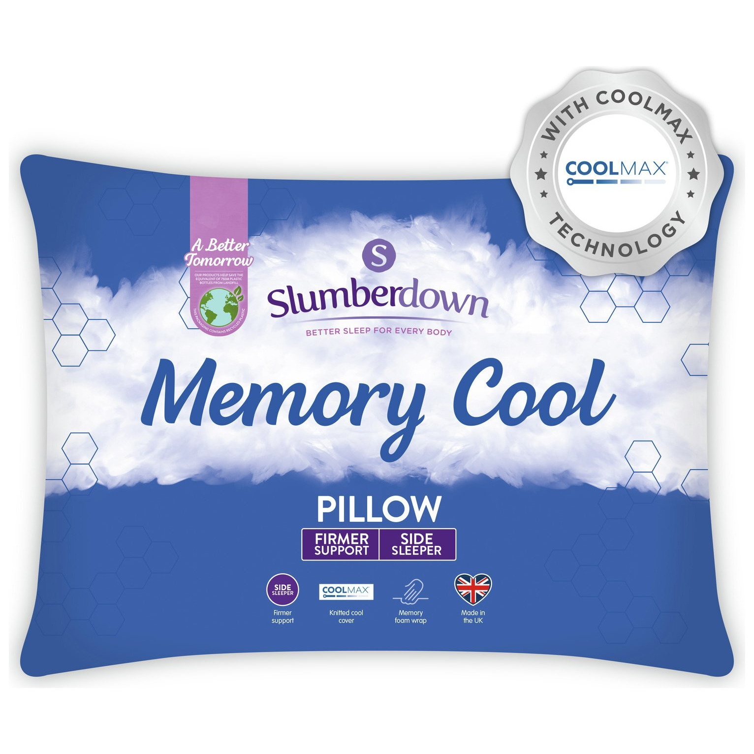 Slumberdown Cool Max Memory Support Firm Pillow - image 1