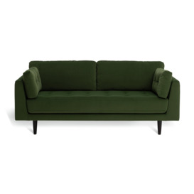 Habitat Kleo Fabric 3 Seater Sofa - Forest Green