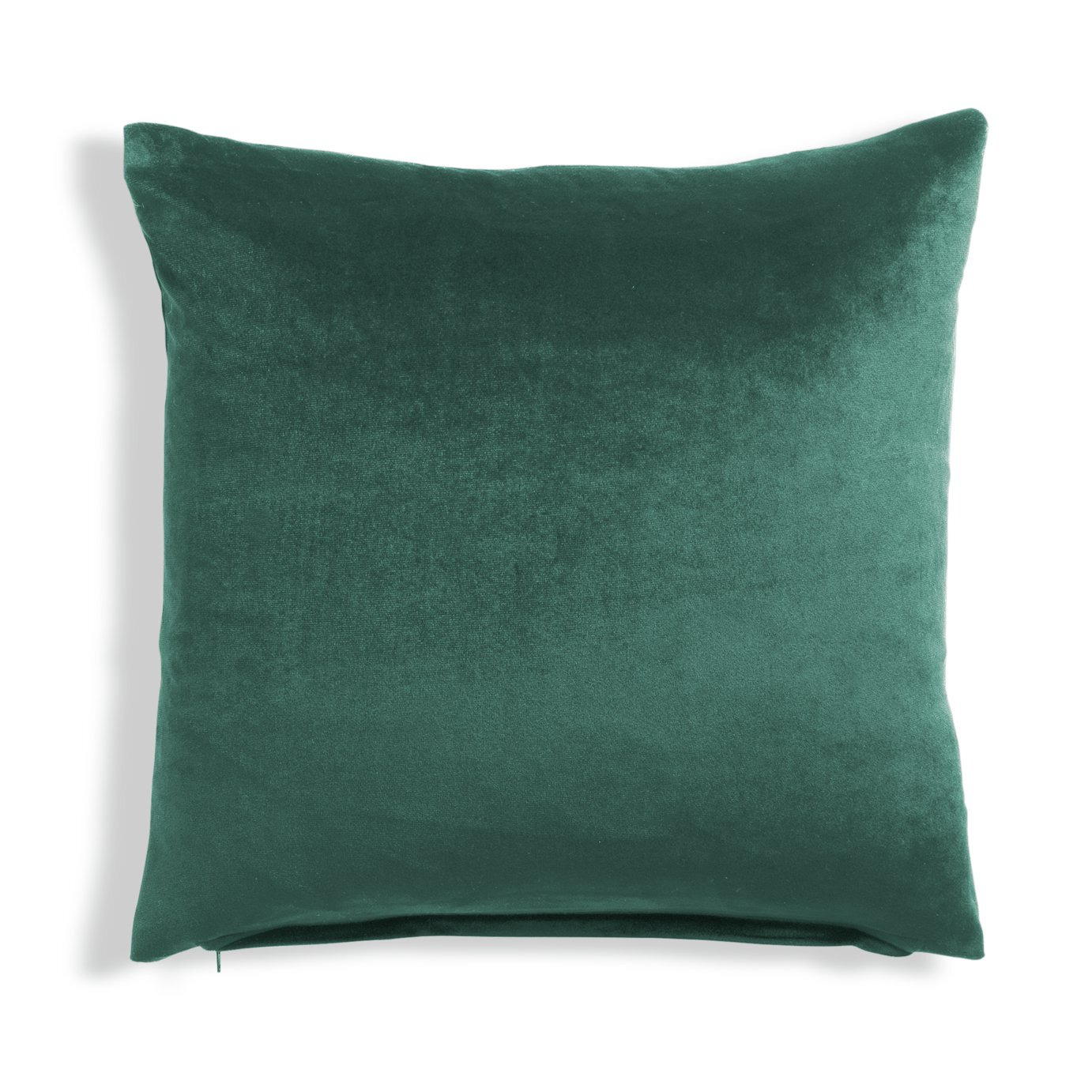 Habitat Velvet Cushion - Emerald - 43x43cm - image 1