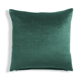 Habitat Velvet Cushion - Emerald - 43x43cm - thumbnail 1