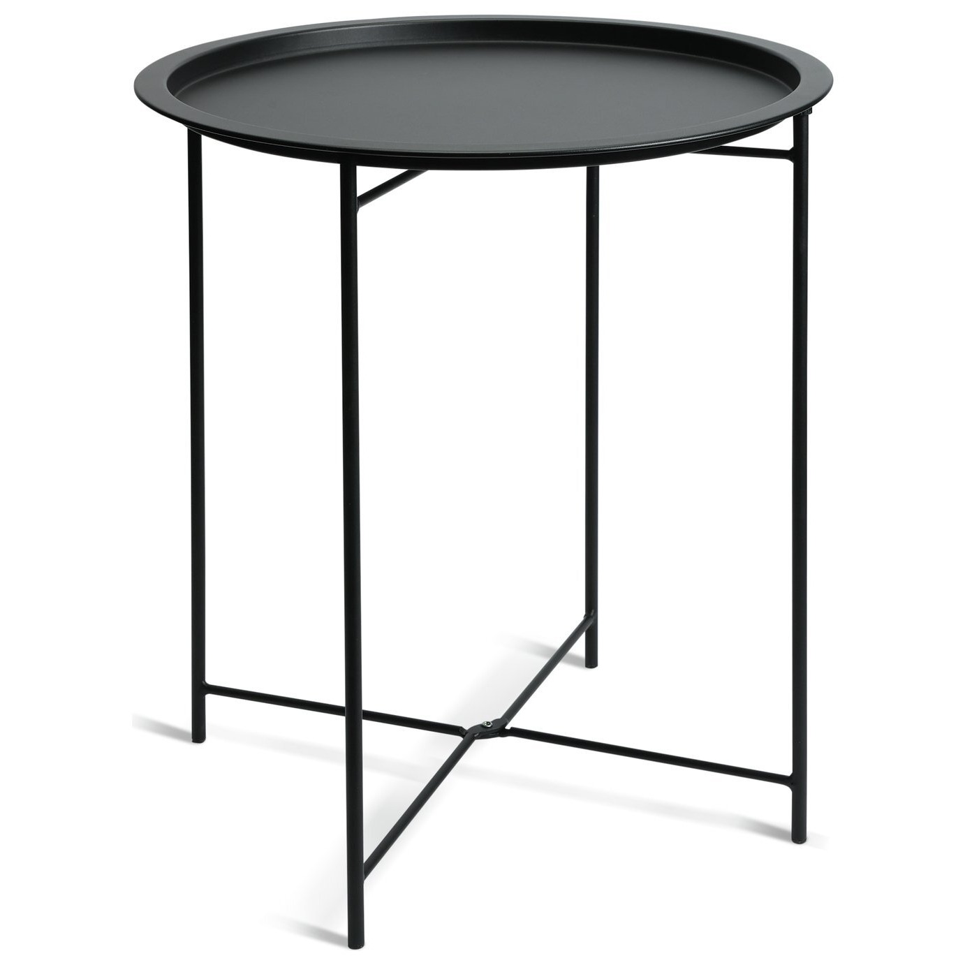 Habitat Pula Folding Metal Side Table - Black - image 1