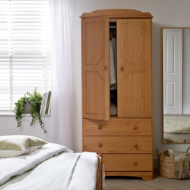 Argos Home Nordic 2 Door 3 Drawer Wardrobe - Pine - thumbnail 2