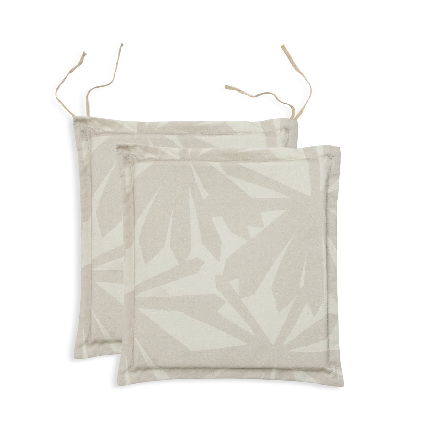 Habitat Pack of 2 Palm Leaf Garden Chair Cushions - Grey - image 1