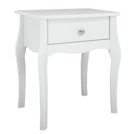 Argos Home Amelie 1 Drawer Bedside Table - White - thumbnail 1
