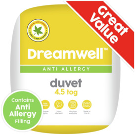 Dreamwell Anti Allergy 4.5 Tog Duvet - Kingsize