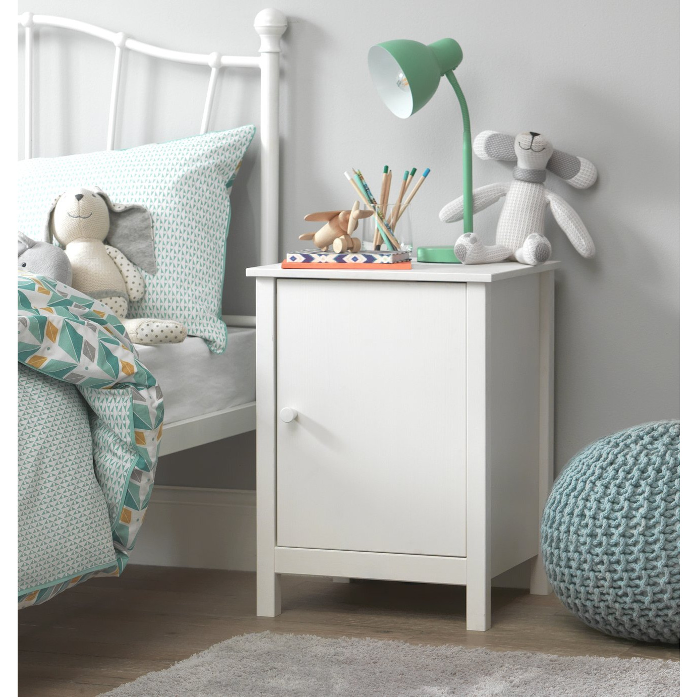 Argos Home Kids Scandinavia Kids Bedside Table - White - image 1