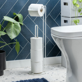 Argos Home Wire Toilet Roll Holder - White - thumbnail 2