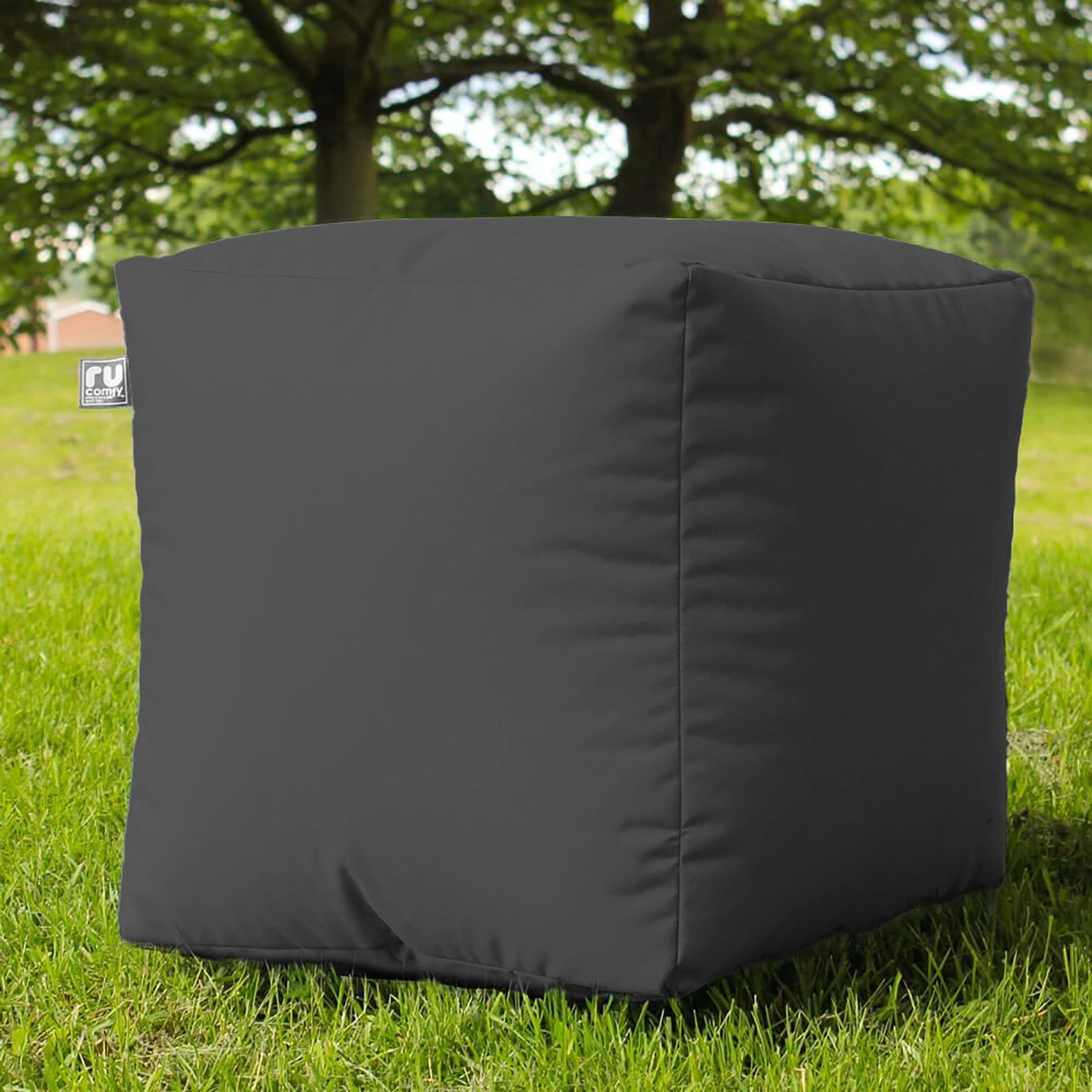 rucomfy Indoor Outdoor Cube Bean Bag - Dark Grey - image 1