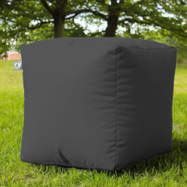 rucomfy Indoor Outdoor Cube Bean Bag - Dark Grey - thumbnail 1