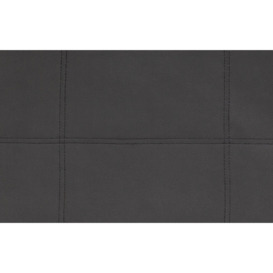 Argos Home Large Faux Leather Stitched Ottoman - Black - thumbnail 2