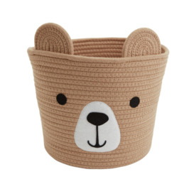 Argos Home Rope Bear Kids Storage Basket - Brown - thumbnail 1