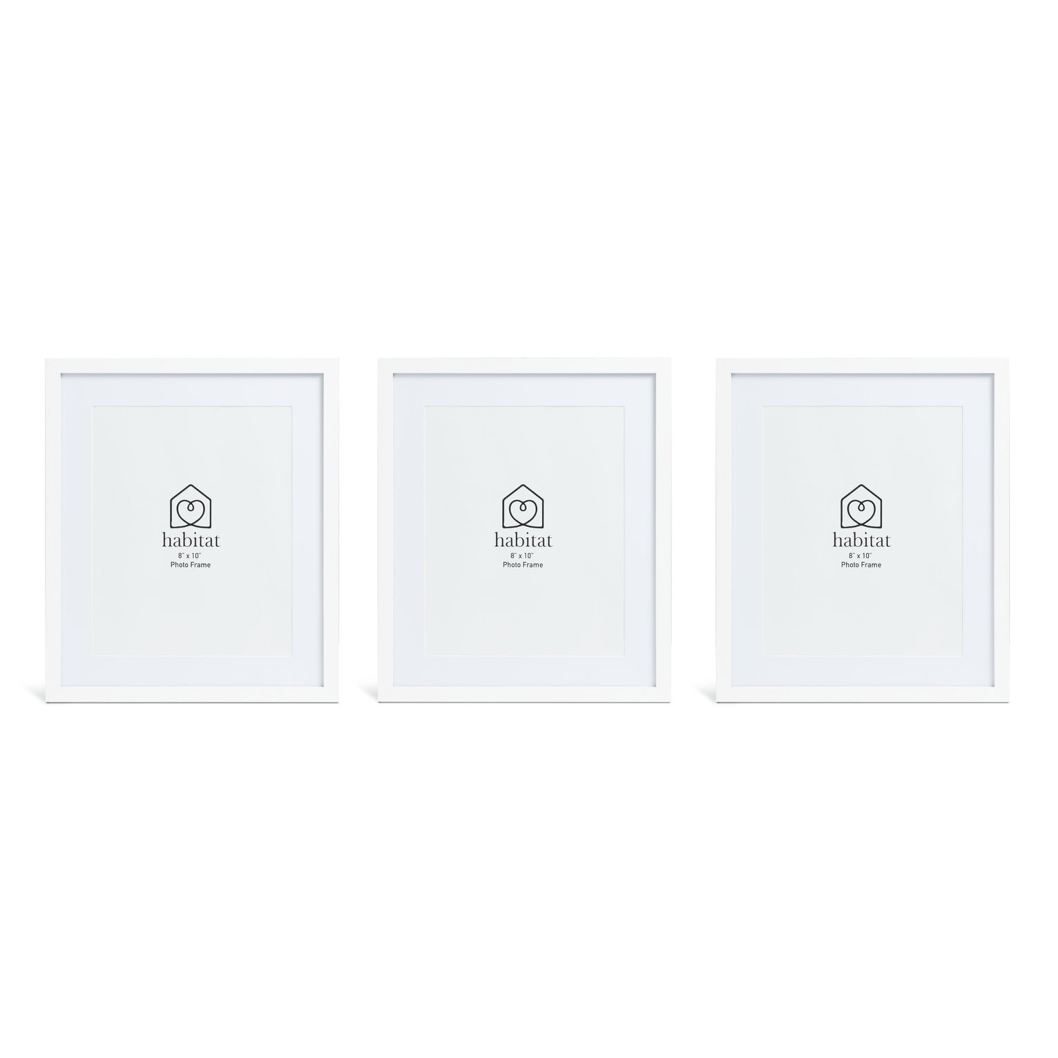 Habitat Wooden Picture Frame - Pack of 3 - White - 34x29cm - image 1
