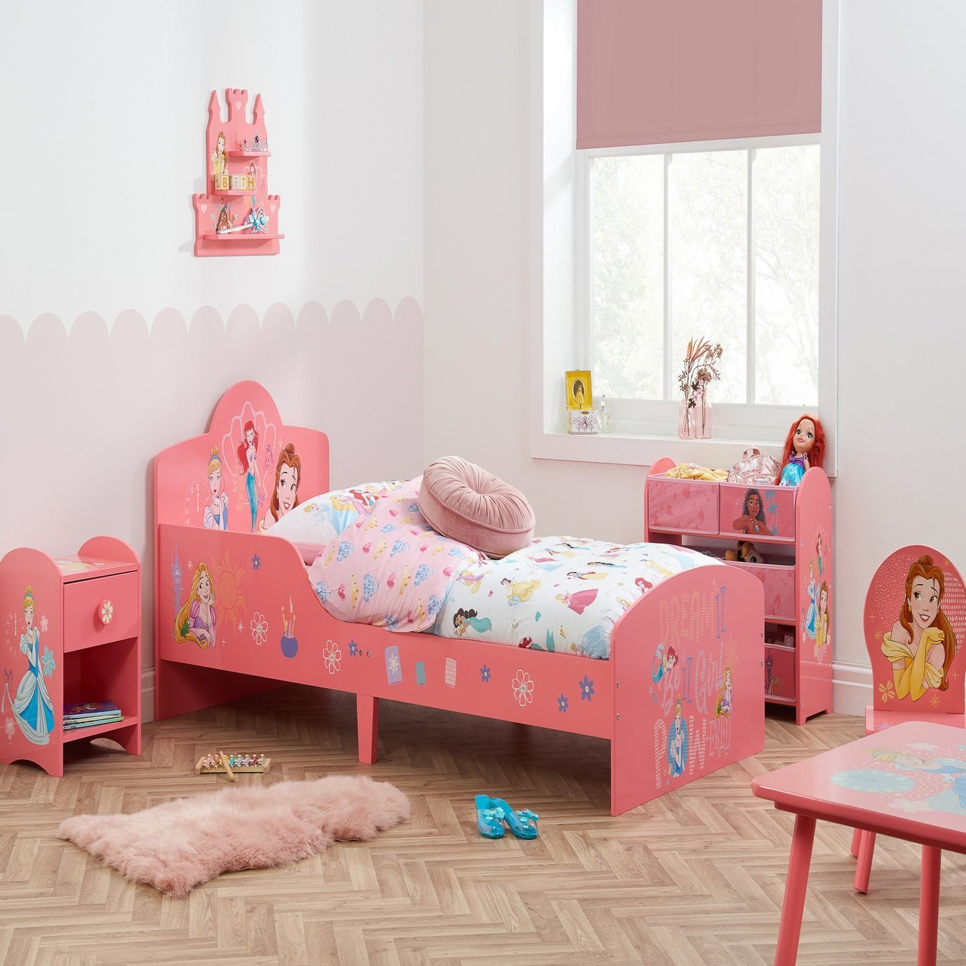 Disney Princess Single Bed Frame - Pink
