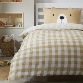 Argos Home Bear Gingham Kids Bedding Set - Single