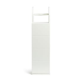 Habitat Tidy Cupboard with Toilet Roll Holder - White - thumbnail 1