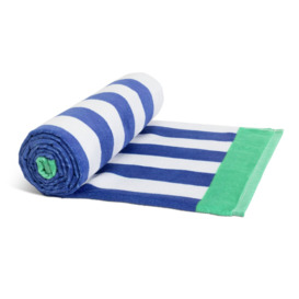 Argos Home Navy Stripe Beach Towel