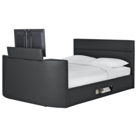 Argos Home Gemini Double TV Bed Frame - Black - thumbnail 1