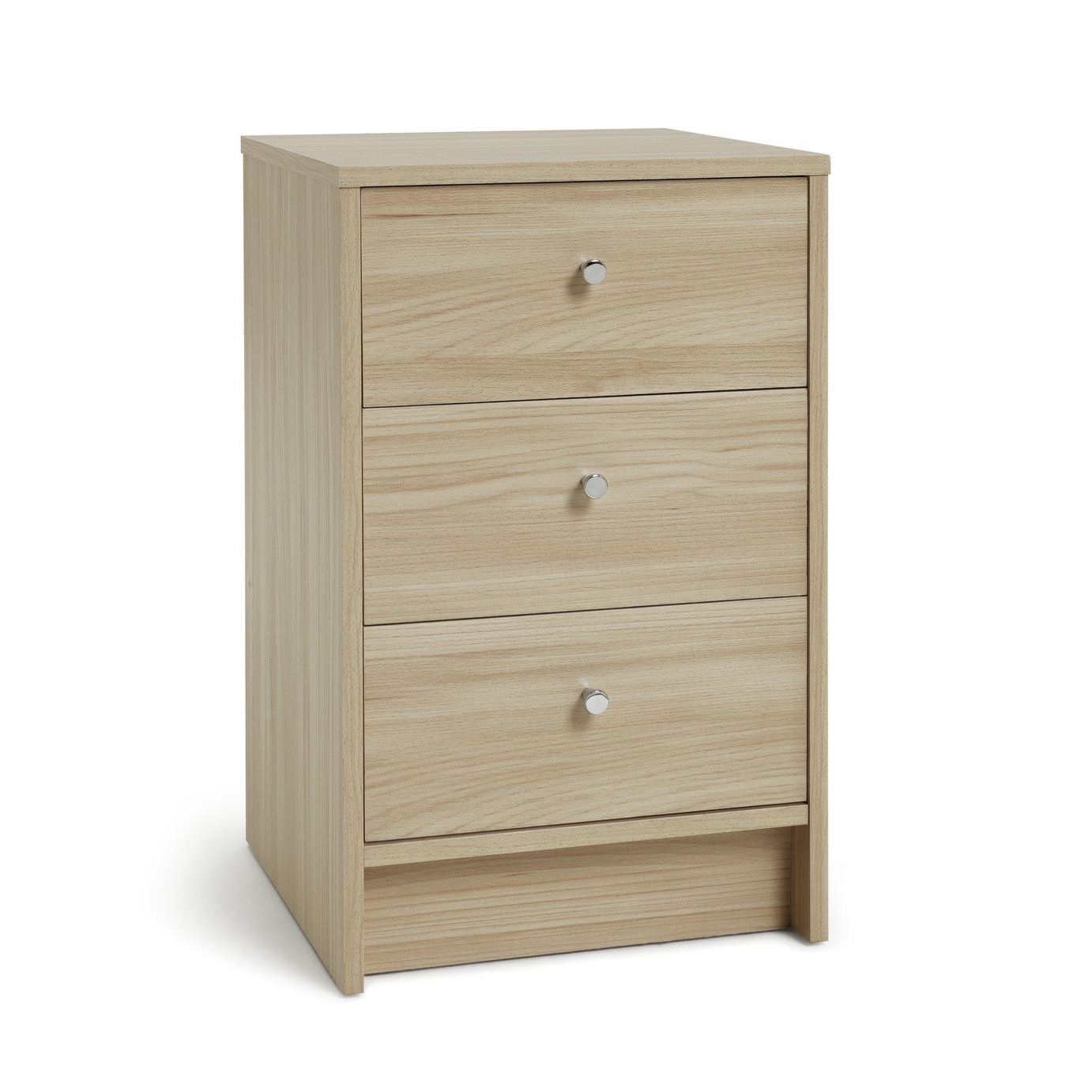 Argos Home Malibu 3 Drawer Bedside Cabinet - Beech Effect - image 1
