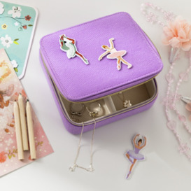 Argos Home Violet Fabric Small Ballerina Jewellery Box - thumbnail 2