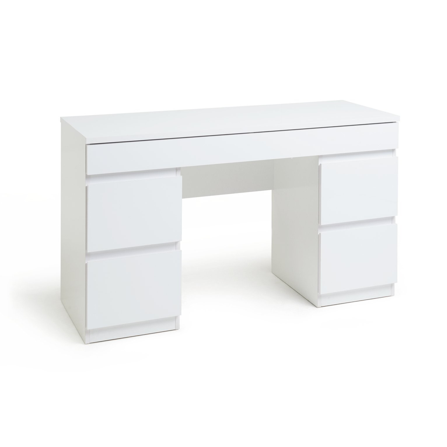Habitat Jenson 6 Drawer Dressing Table Desk - White Gloss - image 1