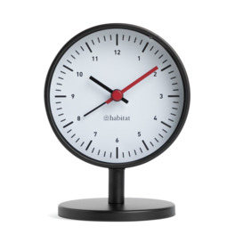 Habitat Analogue Alarm Clock - Black & White
