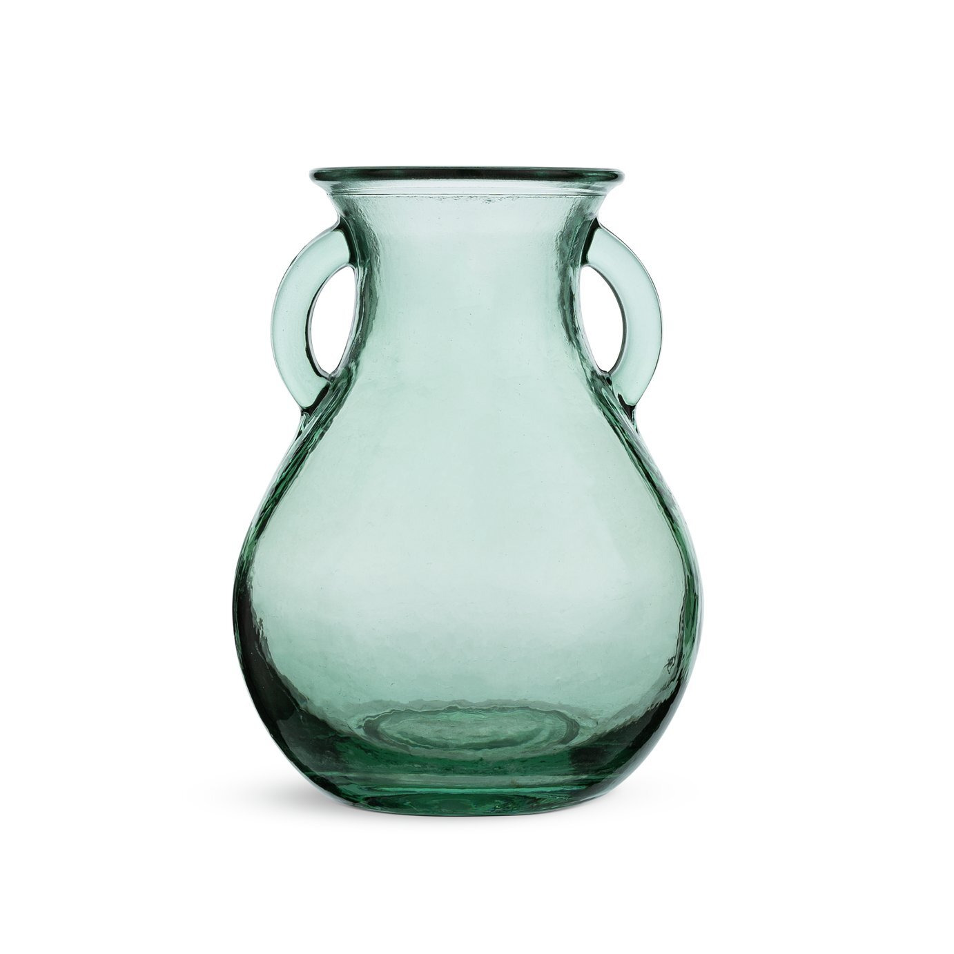 Habitat Small Handled Glass Vase - Green - image 1